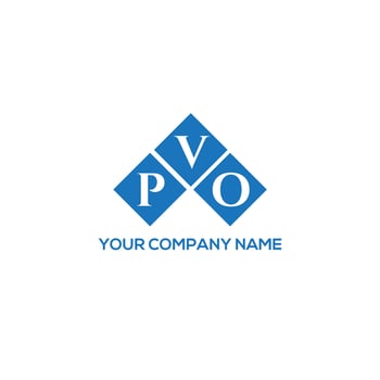 PVO letter logo design on white background. PVO creative initials letter logo concept. PVO letter design. vector