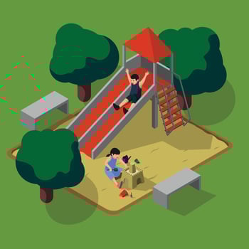 Children Having Fun vector