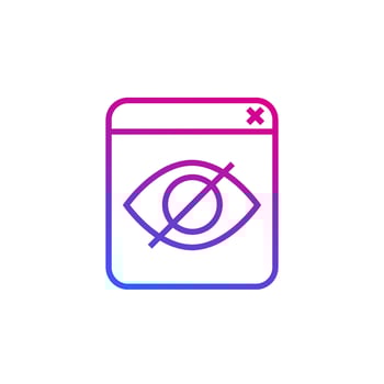 hidden content line icon on white vector