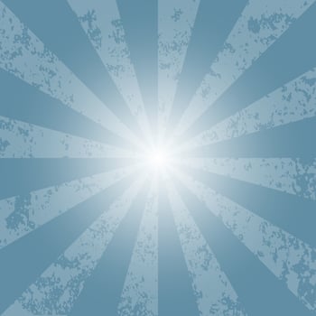 Blue grunge vintage background. Retro burst. Pastel color. Blue background. Vector illustration.