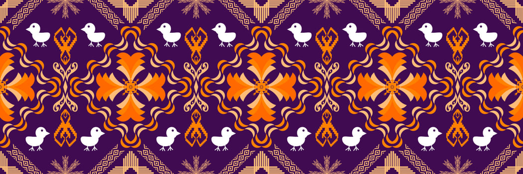 Geometric ethnic oriental traditional art pattern.Figure tribal embroidery style.Design for background,wallpaper,clothing,wrapping,fabric,element,,vector illustration. vector