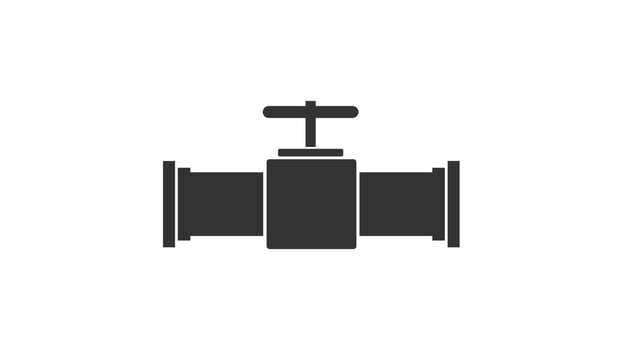 Pipe with valve icon vector illustration