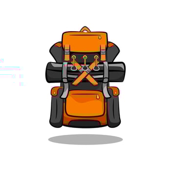 Stylish colored icons, with bold rounded lines technique. backpack, rucksack, knapsack, carrier, hiking bag icon. vector