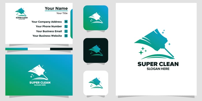 clean design logo and branding card vector