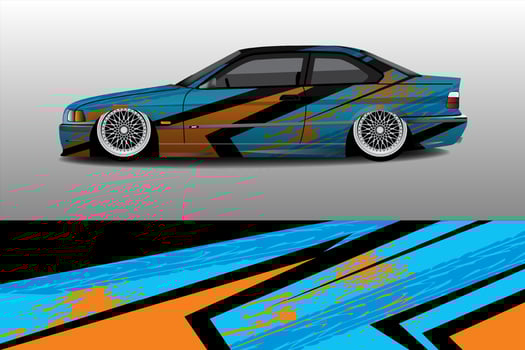 racing car livery sticker design vector