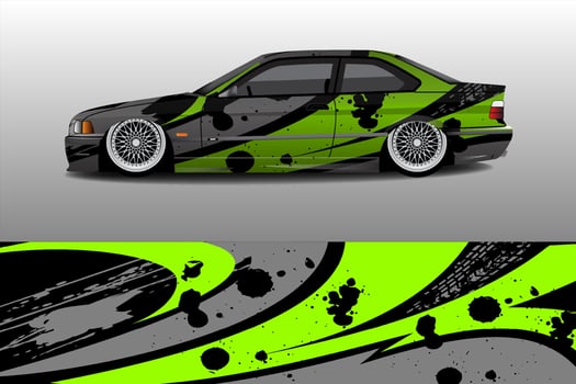 racing car livery sticker design vector