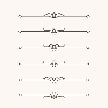 Set of vintage borders isolated on a plain. - Vector. vector