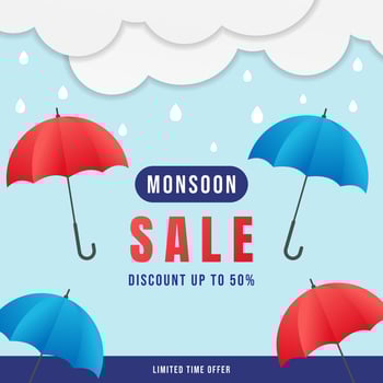 Monsoon season sale background. - Vector. vector