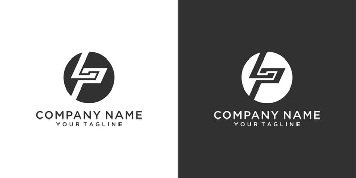 LP or PL initial letter logo design concept. vector