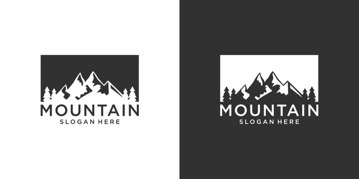Mountain vector logo design template. Mountain logo. Mountain symbol.Mountain illustration