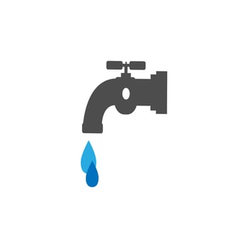 water faucet logo design vector illustration