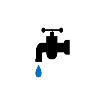 water faucet logo design vector illustration