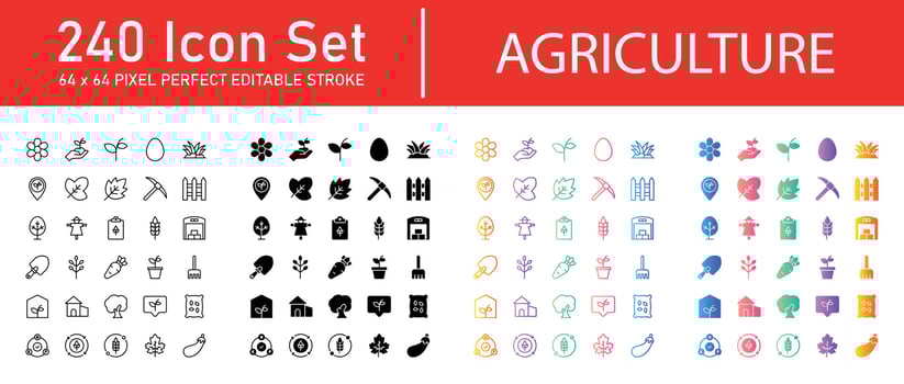 Agriculture Icon Pack vector