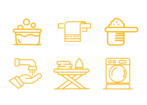 vector design, clean and tidy tool shape icon set
