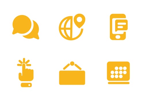 vector design, communication form icon set