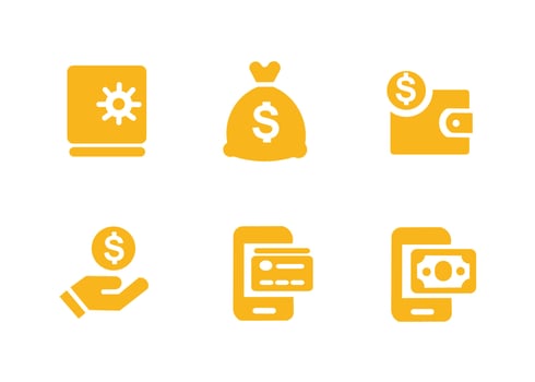 vector design, financial shape icon set, business improvement and idea