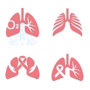 Bundle Lungs Vector icon. Medicine logo, medical icon. Logo design template for clinic. Heart vector symbol