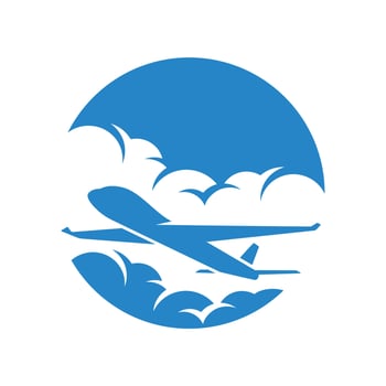 Airplane vector icon. Aviation vector
