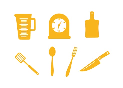 vector design, cooking tool icon or symbol set