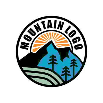 Mountain travel and expedition logo template. Hiking logo vector