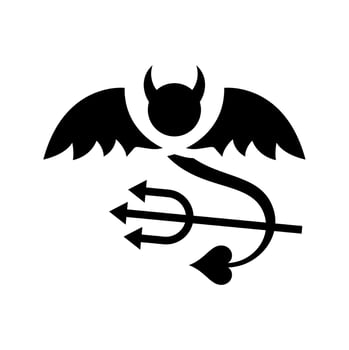 Cute devil vector icon. Demons vector
