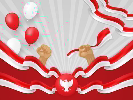 Indonesia Independence Day Background vector