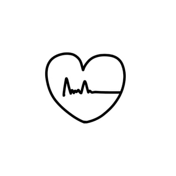 pulse Medical Hospital Instrument Hand drawn organic line Doodle vector