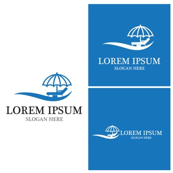 Umbrella icon and symbol vector template
