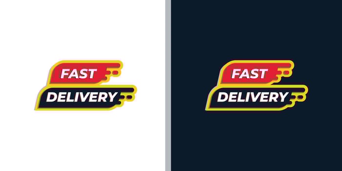fast delivery logo set for template vector