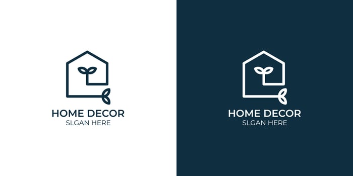 minimalist home decor logo set vector