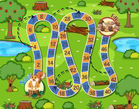 A squirrel boardgames template vector