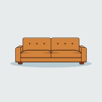 Sofa Vector Icon Illustration. Interior Vector. Flat Cartoon Style Suitable for Web Landing Page, Banner, Flyer, Sticker, Wallpaper, Background