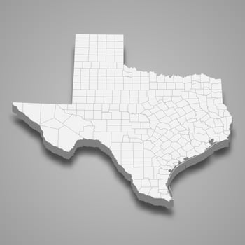 3d map state of United States vector