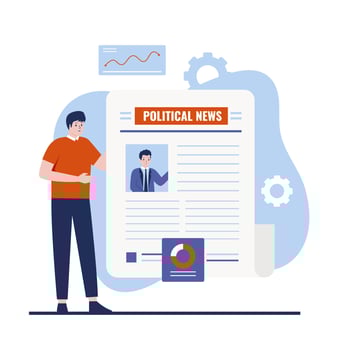 Political news illustration design concept vector