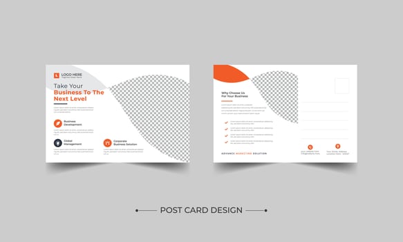 Corporate Professional Business Postcard Design, Coorporate postcard template design. Event Card Design, Direct Mail EDDM Template, Invitation Design ,Print Ready Corporate Professional Business vector