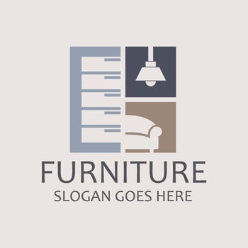 furniture vector logo - furniture logo outline