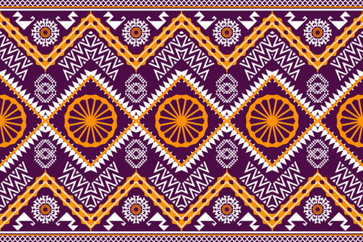 Geometric ethnic oriental traditional art pattern.Figure tribal embroidery style.Design for background,wallpaper,clothing,wrapping,fabric,element,,vector illustration. vector