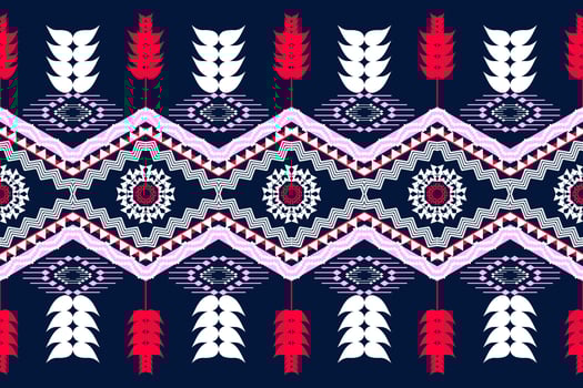 Geometric ethnic oriental traditional art pattern.Figure tribal embroidery style.Design for background,wallpaper,clothing,wrapping,fabric,element,,vector illustration. vector