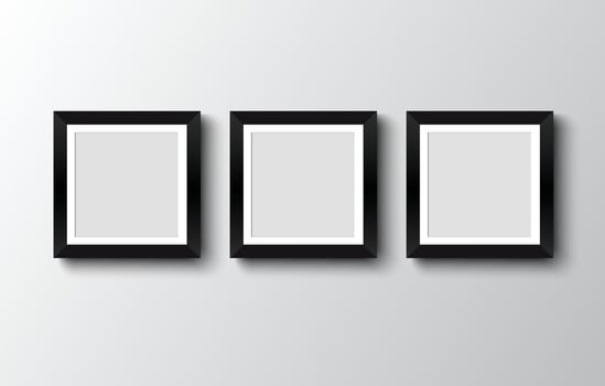 blank photo frame on gray background.vector illustration vector