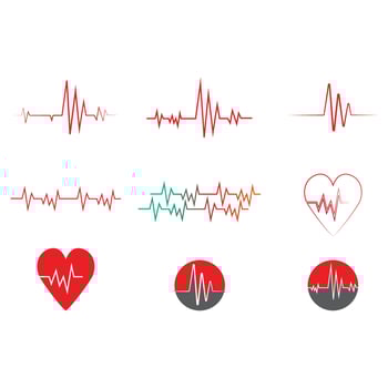 Pulse line ilustration vector template