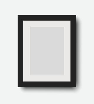blank photo frame on gray background.vector illustration vector