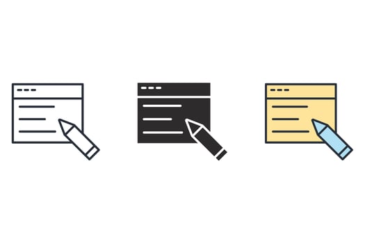 copywriting icons  symbol vector elements for infographic web
