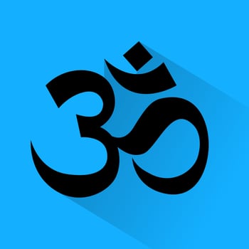 Om sign. Induism symbol vector