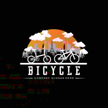 Bike Logo Icon Vector, vehicle for sports, racing, casual, downhill, retro template vector