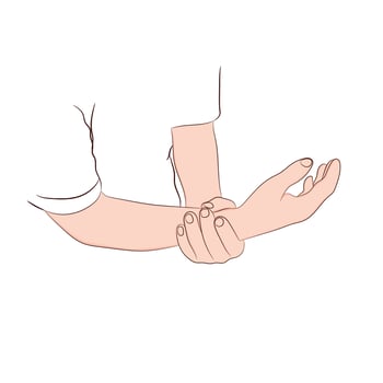 graphics drawing concept Guillain-Barre syndrome Wrist pain is often caused or ascending para vector illustration
