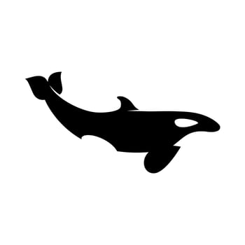Blue Whale Modern Logo Design Vector Template
