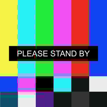 please stand by tv card vector
