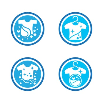 Laundry logo images illustration vector