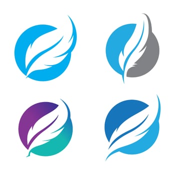 Feather logo images vector