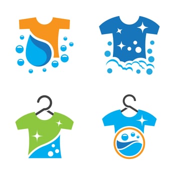 Laundry logo images illustration vector
